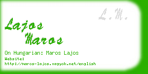 lajos maros business card